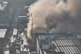 Fire in Nanjing Comprehensive Free Trade Zone