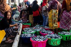 Tanjung Luar Fish Market In Lombok, Indonesia