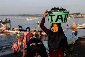 Tanjung Luar Fish Market In Lombok, Indonesia