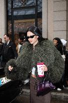 PFW - Amelia Gray Leaves Her Hotel
