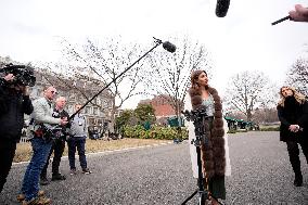 Alina Habba talks to reporters - Washington