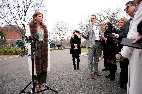 Alina Habba talks to reporters - Washington