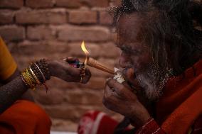 Eve Of Maha Shivaratri Festival At The Pashupatinath Temple.
