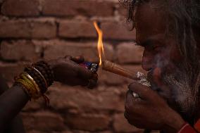 Eve Of Maha Shivaratri Festival At The Pashupatinath Temple.