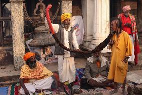 Eve Of Maha Shivaratri Festival At The Pashupatinath Temple.