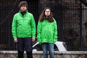 Climate Activists Flash-Mob During COP26 In Rome.