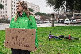 Climate Activists Flash-Mob During COP26 In Rome.