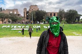 Climate Activists Flash-Mob During COP26 In Rome.