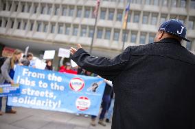 DOGE Protest At Health And Human Services Offices In Washington