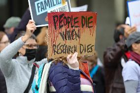 DOGE Protest At Health And Human Services Offices In Washington