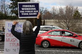 DOGE Protest At Health And Human Services Offices In Washington