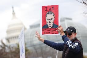 DOGE Protest At Health And Human Services Offices In Washington