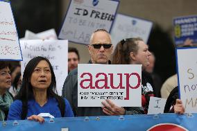 DOGE Protest At Health And Human Services Offices In Washington