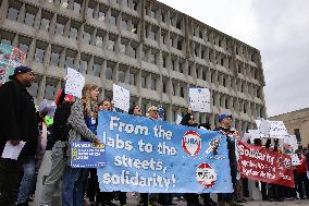 DOGE Protest At Health And Human Services Offices In Washington