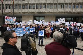 DOGE Protest At Health And Human Services Offices In Washington