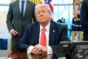 Donald Trump signs an executive order - Washington