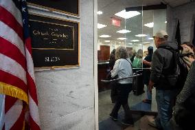 Fired federal workers visit Senate Offices