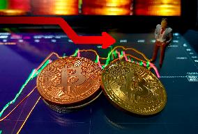 Illustration Bitcoin Decline
