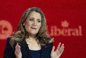 Freeland Addresses Liberal Leadership Debate in Montreal