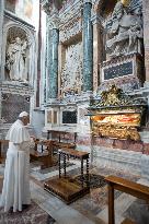 File - Pope Francis At Santa Maria Maggiore Basilica - Rome