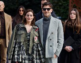MFW - Olivia Palermo And Johannes Huebl At Antonio Marras