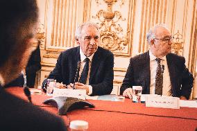Interministerial Immigration Control Committee at Matignon - Paris