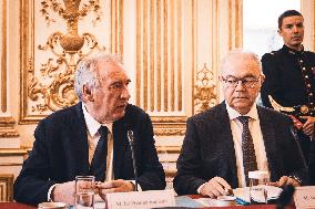 Interministerial Immigration Control Committee at Matignon - Paris