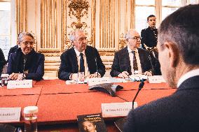 Interministerial Immigration Control Committee at Matignon - Paris