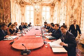 Interministerial Immigration Control Committee at Matignon - Paris