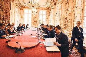 Interministerial Immigration Control Committee at Matignon - Paris