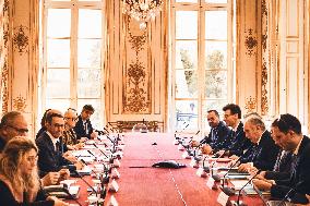 Interministerial Immigration Control Committee at Matignon - Paris