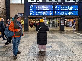 Waiting Hall Of A Train Station In Germany