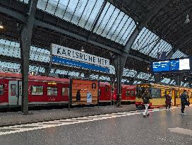 Regional Trains At Karlsruhe Central Station