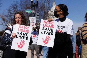 Capitol Hill - Political Coverage - USAID Protest