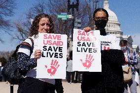 Capitol Hill - Political Coverage - USAID Protest