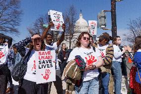 Capitol Hill - Political Coverage - USAID Protest