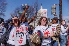Capitol Hill - Political Coverage - USAID Protest