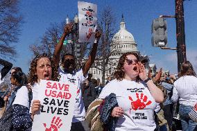 Capitol Hill - Political Coverage - USAID Protest