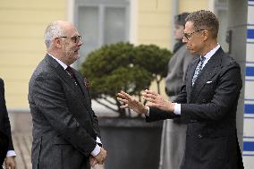 Finnish President Alexander Stubb and Estonian President Alar Karis meeting in Helsinki