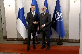 Finnish President Alexander Stubb and Estonian President Alar Karis meeting in Helsinki