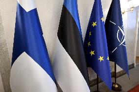 Finnish President Alexander Stubb and Estonian President Alar Karis meeting in Helsinki