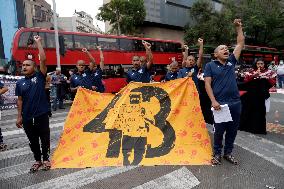 Demontration For 125th Global Action For Ayotzinapa