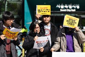 Activists Demand Rights For Migrant Domestic Care Workers In Seoul