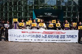 Activists Demand Rights For Migrant Domestic Care Workers In Seoul