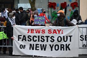 Pro Palestine Protest In Front Of The Islamic Society Of Bayridge In Bayridge Brooklyn New York