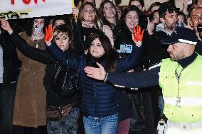 Fronte Animalista Protests Fendi at Milan Fashion Week