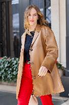 MFW - Maya Thurman-Hawke And Christian Lee Hutson Leaving Their Hotel