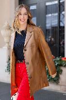 MFW - Maya Thurman-Hawke And Christian Lee Hutson Leaving Their Hotel