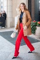MFW - Maya Thurman-Hawke And Christian Lee Hutson Leaving Their Hotel