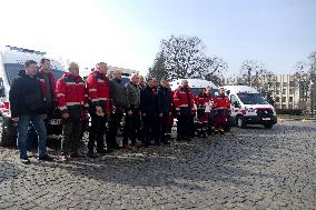 Zakarpattia receives new ambulances for emergency medical care